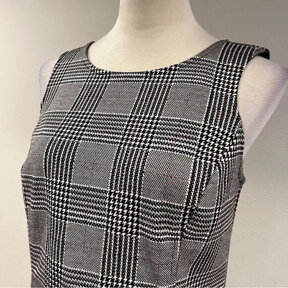 Apt 9 Classic Plaid houndstooth Sleeveless Dress size small - Picture 2 of 11